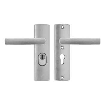 AXA Veiligheidsbeslag Curve Plus kortschild kruk Blok PC55 met kerntrekbeveiliging deurdikte 38 tot 58 mm SKG3 AXA Veiligheidsbeslag Curve Plus kortschild kruk Blok PC55 met kerntrekbeveiliging deurdikte 38 tot 58 mm SKG3