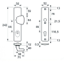 AXA Veiligheidsbeslag Curve Plus S-knop/ kruk Blok PC85 met kerntrekbeveiliging deurdikte 38 tot 44 mm SKG3