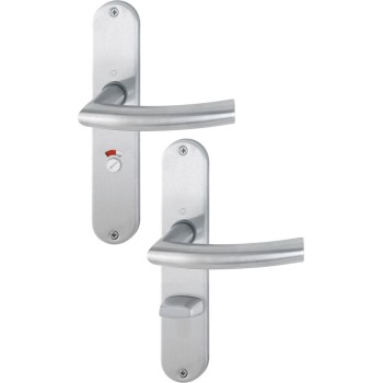 Hoppe Trondheim binnendeur langschild toilet-badkamer beslag RVS Hoppe Trondheim binnendeur langschild toilet-badkamer beslag RVS