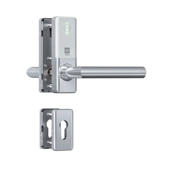 DOM Tapkey Guard Compact Slimline profielcilinder deurbeslag met NFC/BLE - wit DOM Tapkey Guard Compact Slimline profielcilinder deurbeslag met NFC/BLE - wit