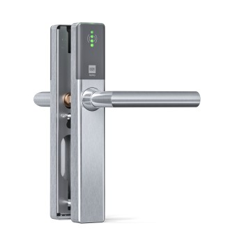 DOM Tapkey Guard Slimline blind deurbeslag met NFC/BLE - grijs - tweezijdige toegangscontrole DOM Tapkey Guard Slimline blind deurbeslag met NFC/BLE - grijs - tweezijdige toegangscontrole