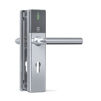 DOM Tapkey Guard Wideline deurbeslag PC55 met NFC/BLE - grijs DOM Tapkey Guard Wideline deurbeslag PC55 met NFC/BLE - grijs