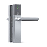 DOM Tapkey Guard Wideline blind deurbeslag met NFC/BLE - grijs - tweezijdige toegangscontrole DOM Tapkey Guard Wideline blind deurbeslag met NFC/BLE - grijs - tweezijdige toegangscontrole