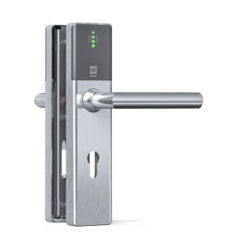 DOM Tapkey Guard Wideline deurbeslag PC55 met NFC/BLE - grijs - tweezijdige toegangscontrole