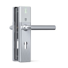 DOM Tapkey Guard Wideline deurbeslag PC55 met NFC/BLE - wit - tweezijdige toegangscontrole DOM Tapkey Guard Wideline deurbeslag PC55 met NFC/BLE - wit - tweezijdige toegangscontrole