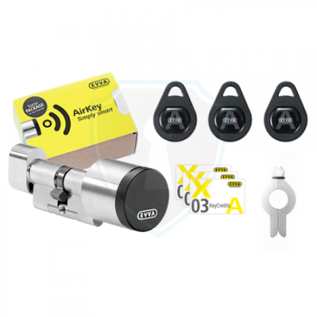EVVA AirKey Startpakket - eenzijdige toegangscontrole - nikkel - SKG*** (incl. 6 KeyCredits!)