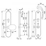 Hoppe Tokyo seniorenbeslag knop/kruk (afgerond) F1 PC72 LS - SKG***