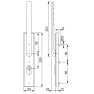 Hoppe hefschuifgreep rechthoekig korte hals voor buitendeuren 2236ZA - PC69 F1 Hoppe hefschuifgreep rechthoekig korte hals voor buitendeuren 2236ZA - PC69 F1