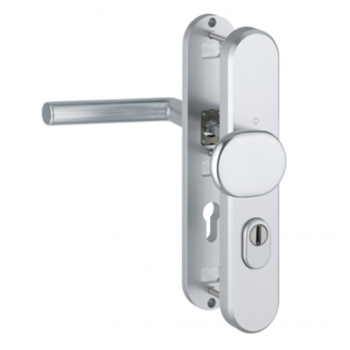 Hoppe Amsterdam veiligheidsbeslag knop/kruk - aluminium F1 - PC55 RS met kerntrekbeveiliging (afgerond) - SKG*** Hoppe Amsterdam veiligheidsbeslag knop/kruk - aluminium F1 - PC55 RS met kerntrekbeveiliging (afgerond) - SKG***