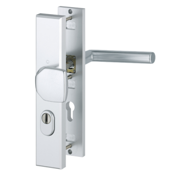Hoppe Amsterdam veiligheidsbeslag knop/kruk - aluminium F1 - PC72 LS met kerntrekbeveiliging (rechthoekig) - SKG*** Hoppe Amsterdam veiligheidsbeslag knop/kruk - aluminium F1 - PC72 LS met kerntrekbeveiliging (rechthoekig) - SKG***