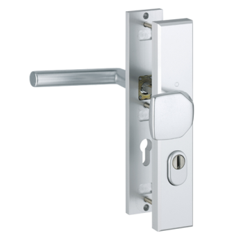 Hoppe Amsterdam veiligheidsbeslag knop/kruk - aluminium F1 - PC92 RS met kerntrekbeveiliging (rechthoekig) - SKG*** Hoppe Amsterdam veiligheidsbeslag knop/kruk - aluminium F1 - PC92 RS met kerntrekbeveiliging (rechthoekig) - SKG***