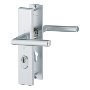 Hoppe Amsterdam veiligheidsbeslag kruk/kruk - Aluminium F1 - PC55 met kerntrekbeveiliging (rechthoekig) - SKG*** Hoppe Amsterdam veiligheidsbeslag kruk/kruk - Aluminium F1 - PC55 met kerntrekbeveiliging (rechthoekig) - SKG***