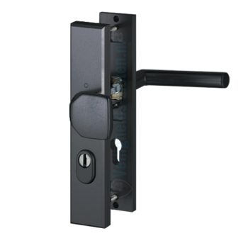 Hoppe Amsterdam veiligheidsbeslag knop/kruk PC55 LS met kerntrekbeveiliging zwart (rechthoekig) - SKG*** Hoppe Amsterdam veiligheidsbeslag knop/kruk PC55 LS met kerntrekbeveiliging zwart (rechthoekig) - SKG***