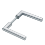 Hoppe Amsterdam veiligheidsbeslag kruk/kruk - Aluminium F1 - PC72 met kerntrekbeveiliging (afgerond) - SKG***