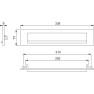 Hoppe briefplaat - aluminium F1 - rechthoekig