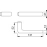 Hoppe Dallas deurkruk gatdeel - RVS Hoppe Dallas deurkruk gatdeel - RVS