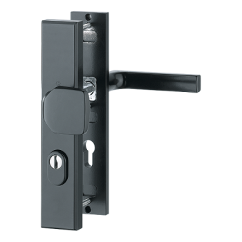 Hoppe Dallas veiligheidsbeslag knop/kruk PC72 LS met kerntrekbeveiliging - zwart (rechthoekig) - SKG*** Hoppe Dallas veiligheidsbeslag knop/kruk PC72 LS met kerntrekbeveiliging - zwart (rechthoekig) - SKG***