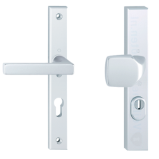 Hop&shy;pe Dal&shy;las smal&shy;schild knop/kruk - alu&shy;mi&shy;ni&shy;um F1 - PC55 RS met kern&shy;trek&shy;be&shy;vei&shy;li&shy;ging (recht&shy;hoe&shy;kig) - SKG***