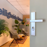 Hoppe Dallas veiligheidsbeslag kruk/kruk - aluminium F1 - PC72 met kerntrekbeveiliging (rechthoekig) - SKG***