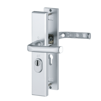 Hoppe London veiligheidsbeslag kruk/kruk - aluminium F1 - PC55 - met kerntrekbeveiliging (rechthoekig) - SKG*** Hoppe London veiligheidsbeslag kruk/kruk - aluminium F1 - PC55 - met kerntrekbeveiliging (rechthoekig) - SKG***