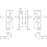 Hoppe London veiligheidsbeslag kruk/kruk - Aluminium F1 - PC55 - SKG*** Hoppe London veiligheidsbeslag kruk/kruk - Aluminium F1 - PC55 - SKG***