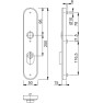 Hoppe Amsterdam veiligheidsbeslag kruk/kruk - Aluminium F1 - PC72 met kerntrekbeveiliging (afgerond) - SKG***