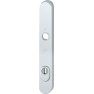 Hoppe Amsterdam smalschild kruk/kruk - aluminium F1 - PC92 met kerntrekbeveiliging (afgerond) - SKG***