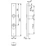Hoppe Amsterdam smalschild kruk/kruk - aluminium F1 - PC55 met kerntrekbeveiliging (rechthoekig) - SKG***