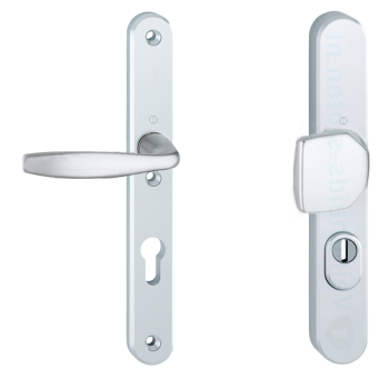 Hoppe New York smalschild knop/kruk - aluminium F1 - PC72 RS met kerntrekbeveiliging (afgerond) - SKG*** Hoppe New York smalschild knop/kruk - aluminium F1 - PC72 RS met kerntrekbeveiliging (afgerond) - SKG***