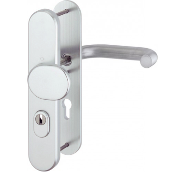Hoppe Paris veiligheidsbeslag knop/kruk - aluminium F1 - PC72 LS met kerntrekbeveiliging (afgerond) - SKG*** Hoppe Paris veiligheidsbeslag knop/kruk - aluminium F1 - PC72 LS met kerntrekbeveiliging (afgerond) - SKG***