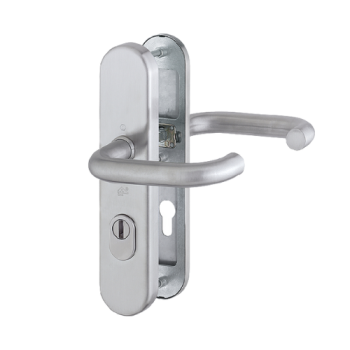 Hoppe Paris veiligheidsbeslag kruk/kruk - F69 - PC72 met kerntrekbeveiliging RVS (afgerond) - SKG*** Hoppe Paris veiligheidsbeslag kruk/kruk - F69 - PC72 met kerntrekbeveiliging RVS (afgerond) - SKG***