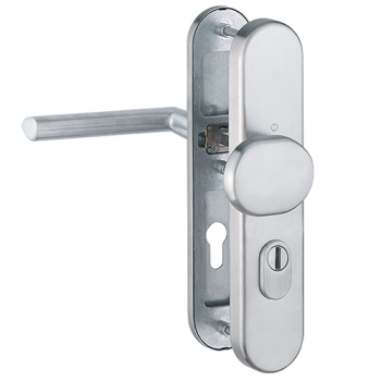 Hoppe Stockholm veiligheidsbeslag knop/kruk - F69 - PC55 RS met kerntrekbeveiliging RVS (afgerond) - SKG*** Hoppe Stockholm veiligheidsbeslag knop/kruk - F69 - PC55 RS met kerntrekbeveiliging RVS (afgerond) - SKG***