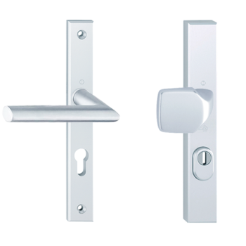 Hoppe Stockholm smalschild knop/kruk - aluminium F1 - PC92 RS met kerntrekbeveiliging (rechthoekig) - SKG*** Hoppe Stockholm smalschild knop/kruk - aluminium F1 - PC92 RS met kerntrekbeveiliging (rechthoekig) - SKG***