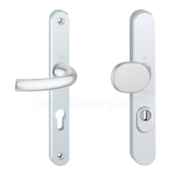 Hoppe Tokyo smalschild knop/kruk - Aluminium F1 - PC72 RS met kerntrekbeveiliging (afgerond) - SKG*** Hoppe Tokyo smalschild knop/kruk - Aluminium F1 - PC72 RS met kerntrekbeveiliging (afgerond) - SKG***