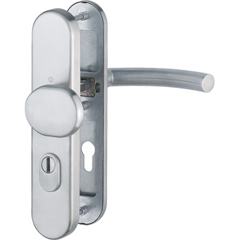 Hoppe Trondheim veiligheidsbeslag knop/kruk - F69 - PC72 LS met kerntrekbeveiliging RVS (afgerond) - SKG*** Hoppe Trondheim veiligheidsbeslag knop/kruk - F69 - PC72 LS met kerntrekbeveiliging RVS (afgerond) - SKG***