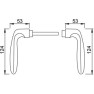 Hoppe Verona deurkrukken - RVS - 57 t/m 62 mm Hoppe Verona deurkrukken - RVS - 57 t/m 62 mm