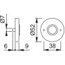 Hoppe krukrozetten aluminium (binnendeur)
