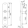 Hoppe buitenschild F69 PC55 met kerntrekbeveiliging RVS (afgerond) - SKG***
