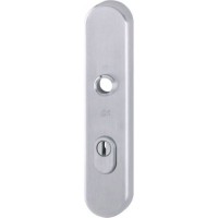 Hoppe buitenschild F69 PC55 met kerntrekbeveiliging RVS (afgerond) - SKG***