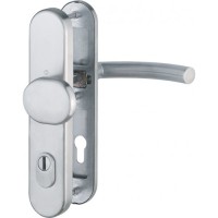 Hoppe Trondheim veiligheidsbeslag knop/kruk F69 PC55 LS met kerntrekbeveiliging RVS (afgerond) - SKG*** Hoppe Trondheim veiligheidsbeslag knop/kruk F69 PC55 LS met kerntrekbeveiliging RVS (afgerond) - SKG***