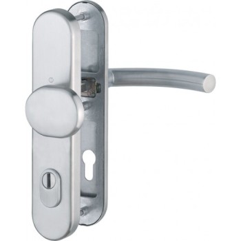 Hoppe Trondheim veiligheidsbeslag knop/kruk F69 PC55 LS met kerntrekbeveiliging RVS (afgerond) - SKG*** Hoppe Trondheim veiligheidsbeslag knop/kruk F69 PC55 LS met kerntrekbeveiliging RVS (afgerond) - SKG***