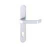Hoppe smalschild duwer/kruk met kerntrekbeveiliging aluminium (afgerond) - SKG*** Hoppe smalschild duwer/kruk met kerntrekbeveiliging aluminium (afgerond) - SKG***