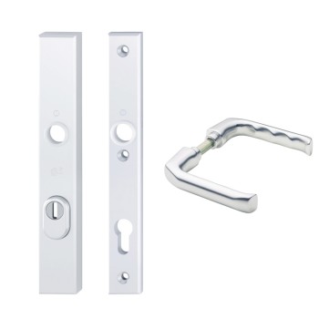 Hoppe London smalschild kruk/kruk - Aluminium F1 - PC72 - met kerntrekbeveiliging (rechthoekig) - SKG*** Hoppe London smalschild kruk/kruk - Aluminium F1 - PC72 - met kerntrekbeveiliging (rechthoekig) - SKG***