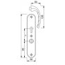 Hoppe Tokyo seniorenbeslag knop/kruk F1 PC72 LS met kerntrekbeveiliging (afgerond) - SKG***