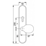 Hoppe Tokyo seniorenbeslag knop/kruk F1 PC72 LS met kerntrekbeveiliging (afgerond) - SKG***