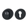 Hoppe Paris voordeur rozetbeslag met kerntrekbeveiliging (rond) zwart - DD38-58 mm - SKG***