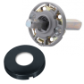 Hoppe Paris voordeur rozetbeslag met kerntrekbeveiliging (rond) zwart - DD38-58 mm - SKG***