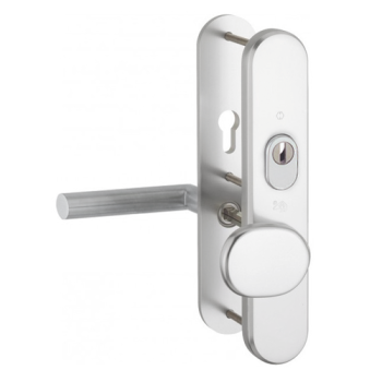 Hoppe Amsterdam seniorenbeslag knop/kruk F1 PC72 RS met kerntrekbeveiliging (afgerond) - SKG***
