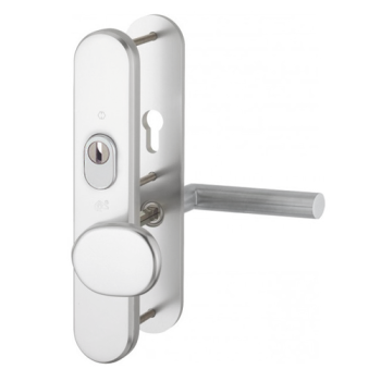 Hoppe Amsterdam seniorenbeslag knop/kruk F1 PC72 LS met kerntrekbeveiliging (afgerond) - SKG***