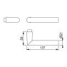 Hoppe Amsterdam voordeur rozetbeslag knop/kruk met kerntrekbeveiliging RVS (rond) DD38-58 mm - SKG***